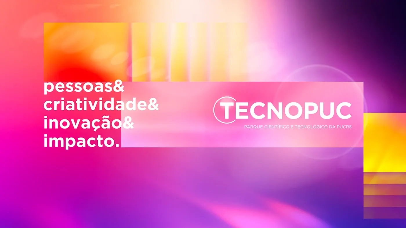 Variação do key visual em laranja e magenta
